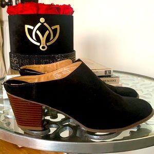 Cute black mule booties